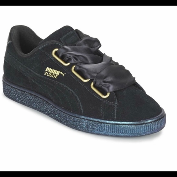 Puma BASKET HEART in black suede - Picture 7 of 8